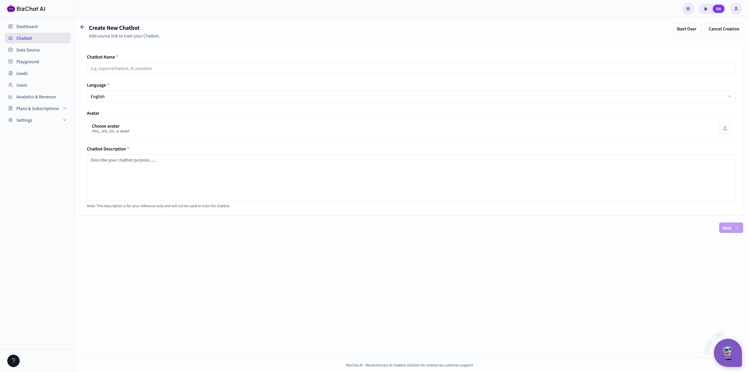 Create chatbot